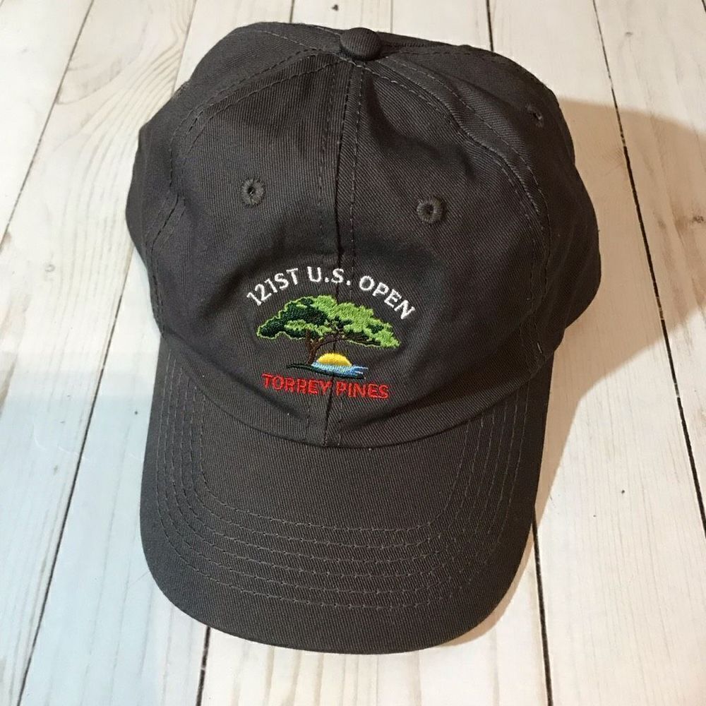 USGA 121st US Open Torrey Pines Golf course cap hat Gray baseball adjustable